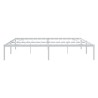 Cadre de lit métal sans matelas blanc 193x203 cm 