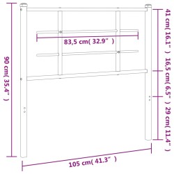 Tête de lit métal blanc 100 cm 