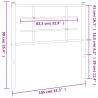 Tête de lit métal blanc 100 cm 