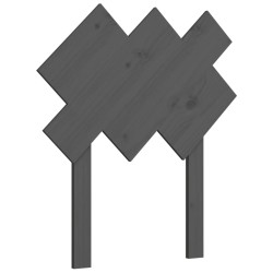 Tête de lit Gris 72,5x3x81 cm Bois massif de pin 