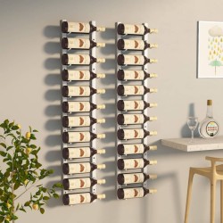 Casier à vin mural pour 12 bouteilles 2 pcs Blanc Fer 