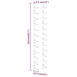 Casier à vin mural pour 12 bouteilles 2 pcs Blanc Fer 
