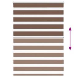 Store zèbre marron 95x100 cm largeur du tissu 90,9 cm polyester 