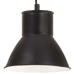 Lampe suspendue 25 W Noir Rond 17 cm E27 