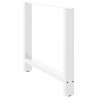 Pieds de table à manger Blanc 2 pièces 100 x (72-73) cm Acier 