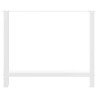 Pieds de table à manger Blanc 2 pièces 100 x (72-73) cm Acier 