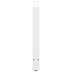 Pieds de table à manger Blanc 2 pièces 100 x (72-73) cm Acier 
