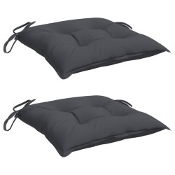 Coussins de chaise lot de 2 anthracite 40x40x7 cm tissu oxford 