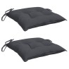 Coussins de chaise lot de 2 anthracite 40x40x7 cm tissu oxford 