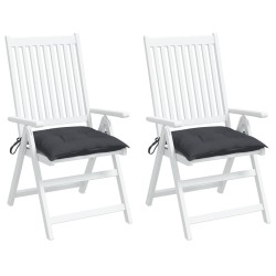 Coussins de chaise lot de 2 anthracite 40x40x7 cm tissu oxford 