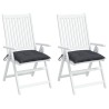 Coussins de chaise lot de 2 anthracite 40x40x7 cm tissu oxford 