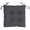 Coussins de chaise lot de 2 anthracite 40x40x7 cm tissu oxford 