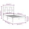 Cadre de lit sans matelas bois massif 100x200 cm 