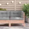 Canapé d'angle de jardin avec coussins bois massif douglas 