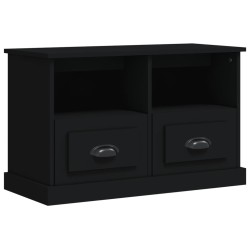 Meuble TV noir 80x35x50 cm bois d'ingénierie 