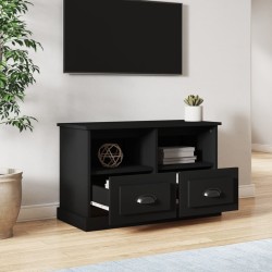 Meuble TV noir 80x35x50 cm bois d'ingénierie 