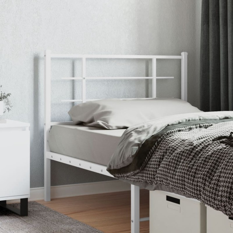 Tête de lit métal blanc 100 cm Tête de lit métal blanc 100 cm