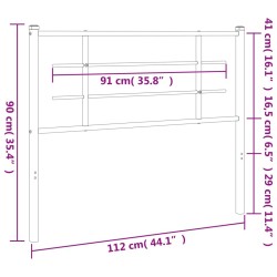 Tête de lit métal blanc 100 cm 
