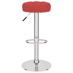 Tabourets de bar lot de 2 rouge bordeaux tissu 