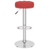 Tabourets de bar lot de 2 rouge bordeaux tissu 