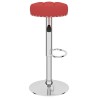 Tabourets de bar lot de 2 rouge bordeaux tissu 