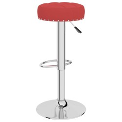 Tabourets de bar lot de 2 rouge bordeaux tissu 