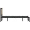 Cadre de lit en métal sans matelas chêne sonoma 137x190 cm 