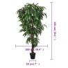 Manguier artificiel 600 feuilles 150 cm vert 