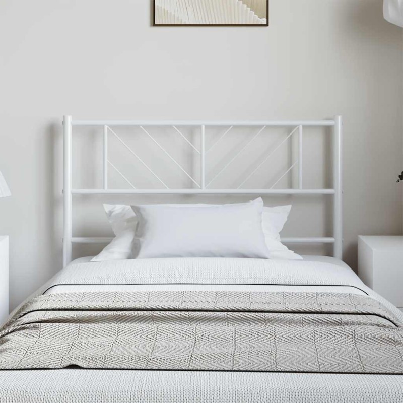 Tête de lit métal blanc 100 cm Tête de lit métal blanc 100 cm