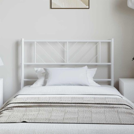 Tête de lit métal blanc 100 cm 