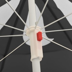 Parasol de jardin avec mât en acier anthracite 180 cm 