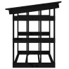Support pour bois de chauffage Noir 108x64,5x77 cm Bois de pin 