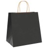 Sacs en papier 50 pcs avec poignées noir 26x17x25 cm 