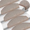 Tapis d'escalier 20 pcs marron clair 65x24x4 cm 