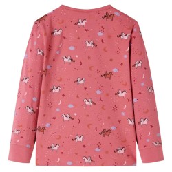 Pyjamas enfants manches longues rose ancien 140 
