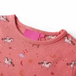 Pyjamas enfants manches longues rose ancien 140 