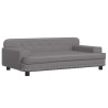 Lit pour chien gris 90x53x30 cm similicuir 
