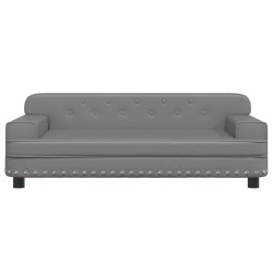 Lit pour chien gris 90x53x30 cm similicuir 