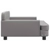 Lit pour chien gris 90x53x30 cm similicuir 