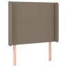 Tête de lit avec oreilles Taupe 93x16x118/128 cm Tissu 
