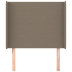Tête de lit avec oreilles Taupe 93x16x118/128 cm Tissu 