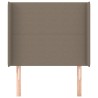 Tête de lit avec oreilles Taupe 93x16x118/128 cm Tissu 