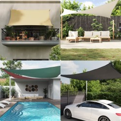Voile de parasol tissu oxford rectangulaire 6x7 m blanc 