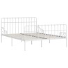 Cadre de lit sans matelas avec sommier à lattes métal 200x200cm 