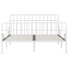 Cadre de lit sans matelas avec sommier à lattes métal 200x200cm 