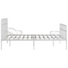 Cadre de lit sans matelas avec sommier à lattes métal 200x200cm 