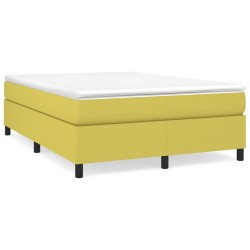 Cadre de lit sans matelas vert 140x190 cm tissu 