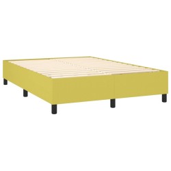 Cadre de lit sans matelas vert 140x190 cm tissu 