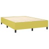 Cadre de lit sans matelas vert 140x190 cm tissu 