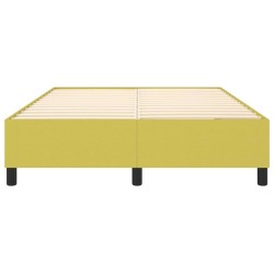 Cadre de lit sans matelas vert 140x190 cm tissu 